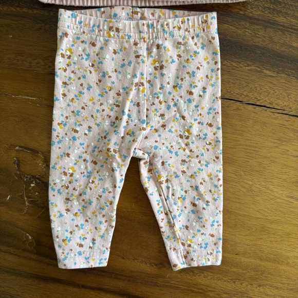 Carter’s Sweatshirt and Leggings Set Pink Animal Fox Face Baby Girl size 3M - Picture 2 of 6